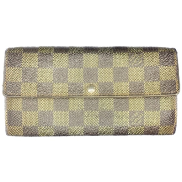 Louis Vuitton Handbags - 🔥 Louis Vuitton Damier Ebene Sarah Wallet | Long Trifold Checkered Authentic
